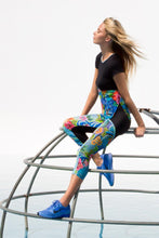 INKED BABE - Relaxed Fit Mesh Panel Tee & Mesh Panel Capri • Multicolor