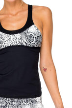 BOMBO - Mesh Inner Top V Cross Back Tanktop & Cross Waistband Mesh Cut Out Capri Legging • Multicolor