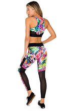 VIVA CUBA - Elastic Band Sports Bra & Mesh Cut Out Legging • Multicolor