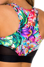 VIVA CUBA - Elastic Band Sports Bra & Mesh Cut Out Legging • Multicolor