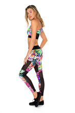 VIVA CUBA - Elastic Band Sports Bra & Mesh Cut Out Legging • Multicolor