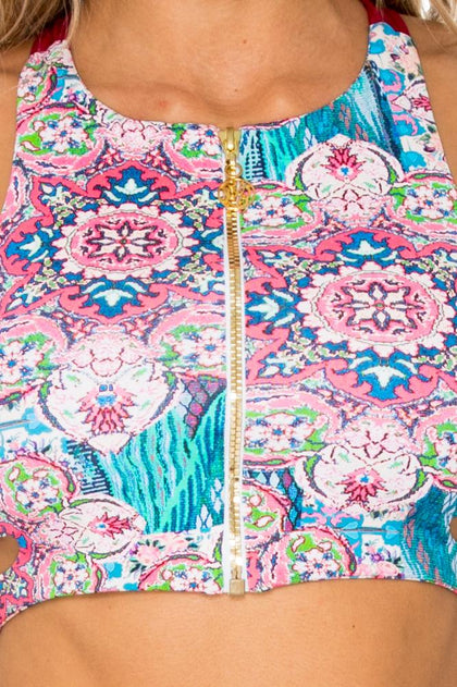 AZUCAR - Racer Back Sports Bra & Skinny Leggings • Multicolor