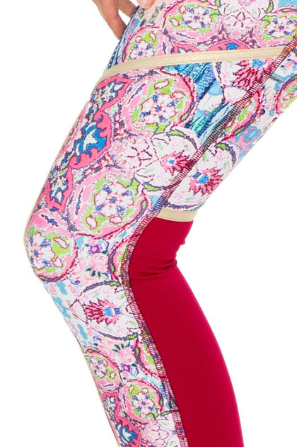 AZUCAR - Inner Top Cross Back Tank Top & Gold Trimmed Legging • Multicolor