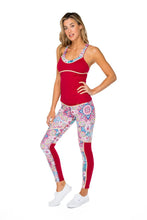 AZUCAR - Inner Top Cross Back Tank Top & Gold Trimmed Legging • Multicolor