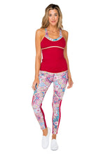 AZUCAR - Inner Top Cross Back Tank Top & Gold Trimmed Legging • Multicolor