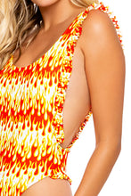 FLAME OF LOVE - Tank Open Sides Thong One Piece Bodysuit • White