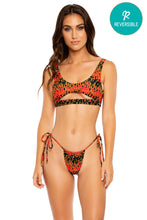 FLAME OF LOVE - Open Front Bralette & Seamless String Brazilian Tie Side • Black