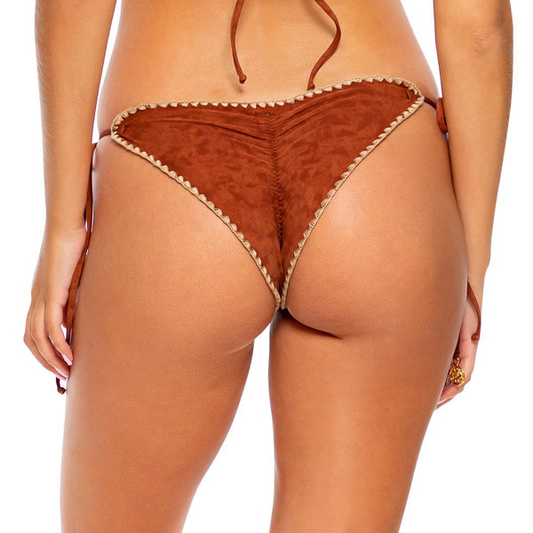 WILD CHILD - Wavey Ruched Back Tie Side Bottom