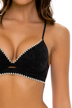 MIDNIGHT DREAMING - Underwire Top & High Leg Bottom • Black