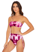 INK EXPLOSION - Free Form Bandeau & High Waist Bottom • Violet