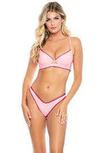 CANDY CLOUDS - Underwire Top & High Leg Bottom • Pink