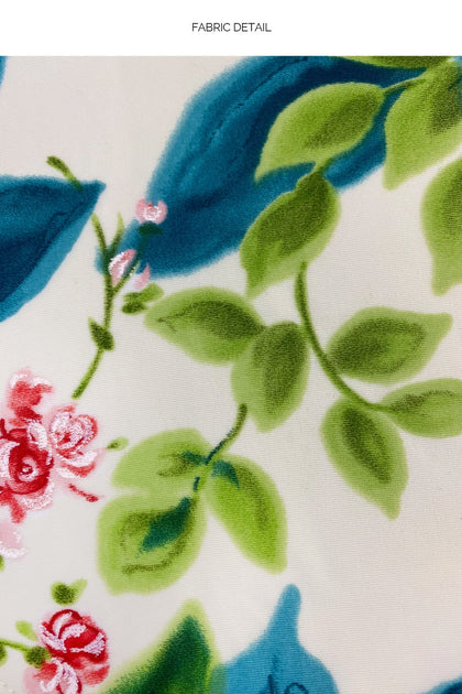 FLORAL BABY - Seamless Triangle Top & Seamless Ruched Back Brazilian Tie Side Bottom • Multicolor