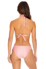 DOTTED DELIGHT - Triangle Halter Top & Full Bottom • Pink Lemonade