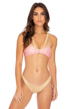 DOTTED DELIGHT - Bandeau Top & Brazilian Bottom • Pink Lemonade