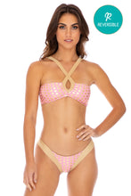 DOTTED DELIGHT - Bandeau Top & Brazilian Bottom • Pink Lemonade