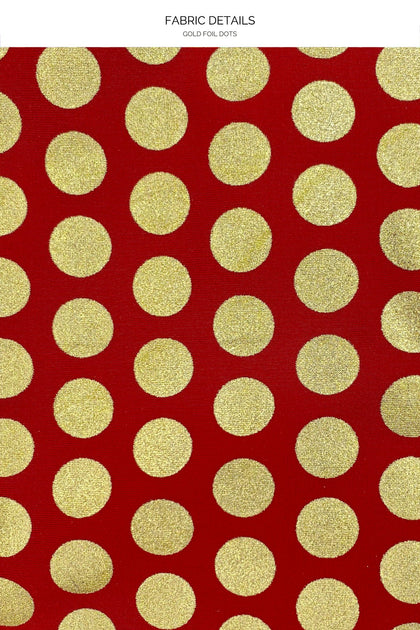 DOTTED DELIGHT - Bandeau Top & Brazilian Bottom • Ruby Red