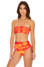 FIRE DANCER - Free Form Bandeau & High Waist Bottom • Fuego