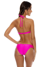 COSITA BUENA - Plunge Push Up Fringe Underwire Top & Scrunch Side Moderate Bottom • Too Hot Miami