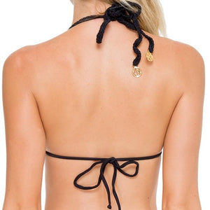 COSITA BUENA - Zig Zag Knotted Cut Out Triangle Top-VCC