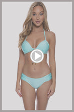 COSITA BUENA - Adjustable Front Molded Triangle Halter Top & Scrunch Side Full Bottom • Pool Party