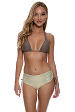 COSITA BUENA - Halter Top & Adjustable Reversible Drawstring High Bottom • Sandy Toes