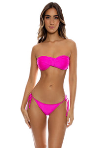 COSITA BUENA - Twist Bandeau Top & Tie Side Moderate Bottom • Too Hot Miami