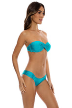 COSITA BUENA - Twist Bandeau Top & Scrunch Side Full Bottom • Mermaid