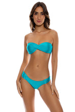 COSITA BUENA - Twist Bandeau Top & Scrunch Side Full Bottom • Mermaid