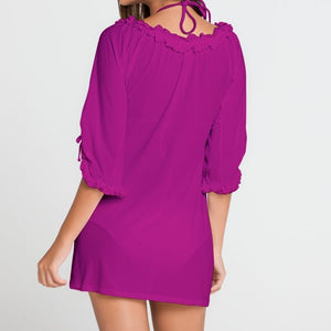 COSITA BUENA - Rufflev Neck Dress-12C