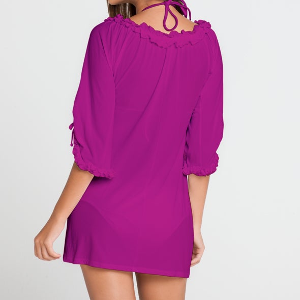 COSITA BUENA - Rufflev Neck Dress-12C