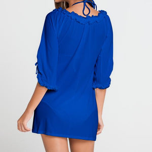 COSITA BUENA - Ruffle V Neck Dress-MNC