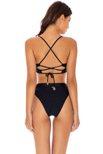 COSITA BUENA - Underwire Top & High Leg Banded Waist Bottom • Black