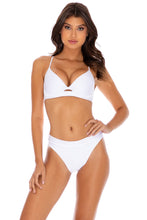 COSITA BUENA - Underwire Top & High Leg Banded Waist Bottom • White