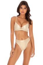 COSITA BUENA - Underwire Top & High Leg Banded Waist Bottom • Gold Rush