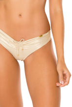 COSITA BUENA - Cross Back Bustier Top & Drawstring Ruched  Bottom • Gold Rush Campaign