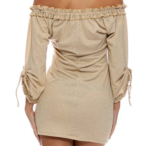 COSITA BUENA - Rufflev Neck Dress-CLS