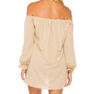 COSITA BUENA - Cuff Bell Sleeve Dress-WAC