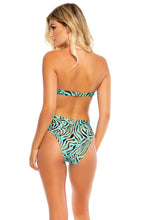 FOREVER WILD - Underwire Push Up Bandeau Top & High Leg Banded Waist Bottom • Aqua
