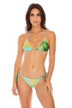 OFF DUTY MERMAID - Triangle Top & Wavey Ruched Back Tie Side Bottom • Multicolor