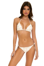 MY LOVE - Triangle Top & Wavey Ruched Back Tie Side Bottom • White