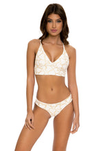 MY LOVE - Cross Back Bustier Top & Seamless Wavey Ruched Back Bottom • White