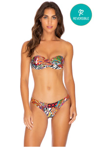 HEARTBREAKER - Underwire Push Up Bandeau Top & Banded Full Bottom • Multicolor