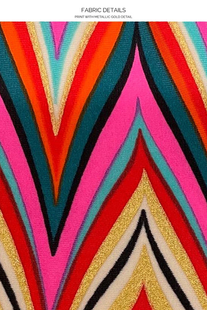 RULE BREAKER - Triangle Halter Top & Adjustable Side Full Bottom• Multicolor