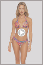 RULE BREAKER - Triangle Halter Top & Adjustable Side Full Bottom• Multicolor