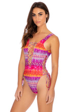JEWELED - Open Side One Piece Bodysuit • Multicolor