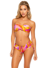 DREAMSICLE - Twist Bandeau Top & Adjustable Sides Short • Sunset