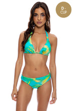 DREAMSCAPE - Triangle Halter Top & Seamless Full Ruched Back Bottom • Sea