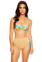 TWISTED MERMAID - Underwire Push Up Bandeau Top & High Waist Bottom • Multicolor