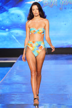 TWISTED MERMAID - Underwire Push Up Bandeau Top & High Waist Bottom • Multicolor Runway