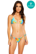 TWISTED MERMAID - Triangle Top & Wavey Ruched Back Tie Side Bottom • Multicolor